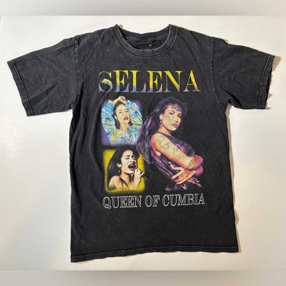 Selena Quintanilla Queen of Cumbia Graphic Vintage T Shirt - Picture 4 of 9